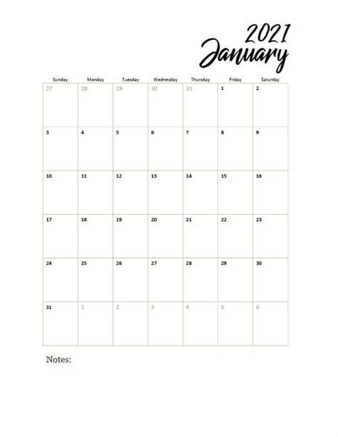 2021 Calendar Printable With Lines Free Letter Templates Kulturaupice