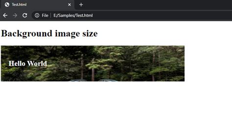 How To Set Background Image Size Using Css
