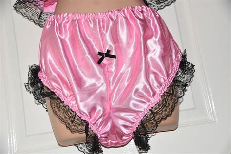 2 Piece Satin Bra Top And Panties Set Sissy Lingerie Fi 170x Etsy