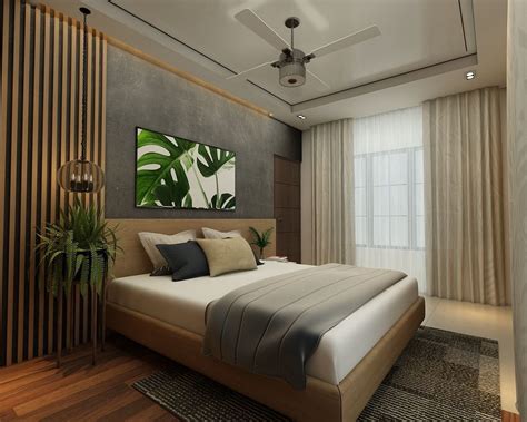 Modern Bedroom Model With Wooden Finish 3d Cgtrader