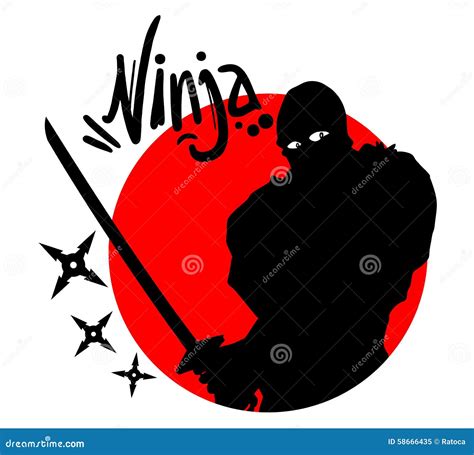 Ninja Symbol Vector Illustration 112350552