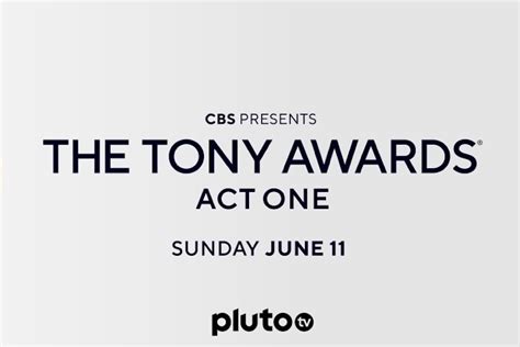 Cbs Pluto Tv Partner On Tony Awards Pre Show Media Play News