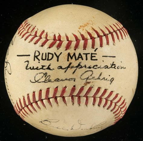 at auction pride of the yankees babe ruth and cast and crew members autographed baseball c 1942