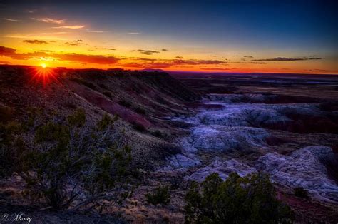 Sunset Over The Painted Desert Arizona Usa Sunset