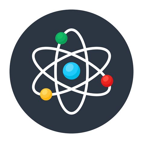 A Flat Vector Style Of Quantum Physics Atom Editable Icon 6747166