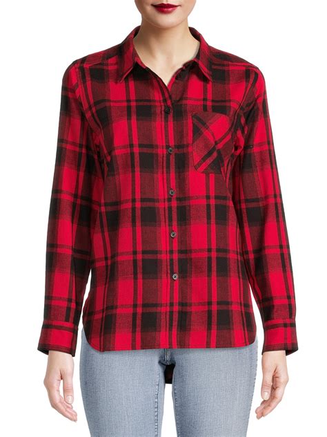 time and tru women s flannel shirt