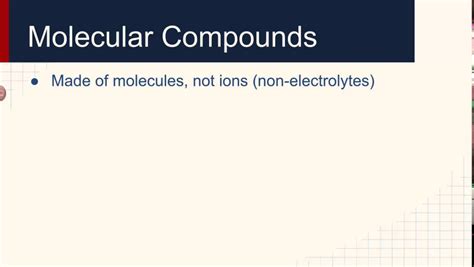 Properties Of Ionic And Molecular Compounds Youtube