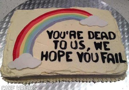Better off dead 1985 movie john cusack. "Hope You Fail, You're Dead to us now." is this a whole new genre for cake? nice juxtaposition ...