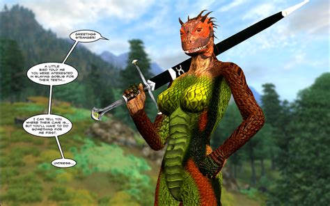 Rule 34 1girls 3d Argonian Breasts Female Female Only Garry S Mod Nude Oblivion Pussy Reptile