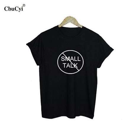 Cbucyi No Small Talk T Shirt Funny Graphic Printed Black White Tee