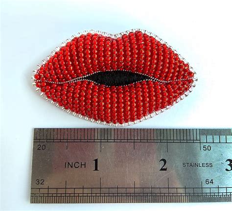 brooch lips kiss brooch red lips pin handmade broach etsy