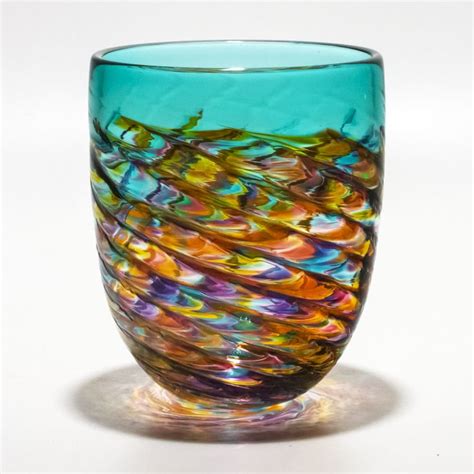 Optic Rib Pail By Michael Trimpol And Monique Lajeunesse Art Glass Vase Artful Home Glass