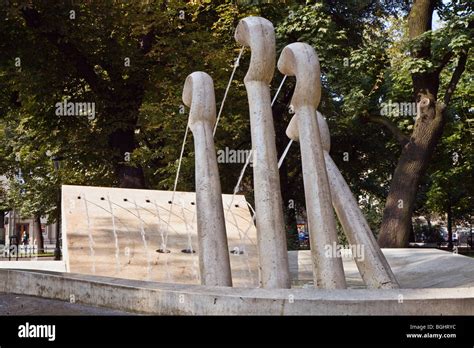 Interesting Fountain In The Planty Area Of Krakow Stock Photo Alamy