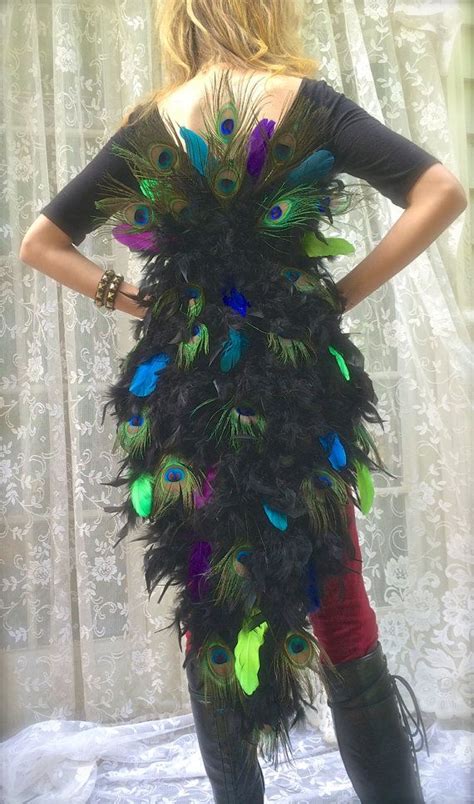 Peacock Feather Tail Costume With Extra Upper Fan Tail By Ivyndell