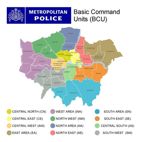 Metropolitan Police Divisions Map
