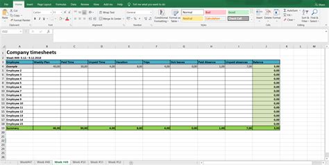 Free Timesheet Template Excel Monthly And Weekly Timesheets Spica
