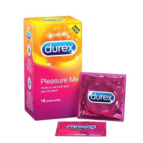 Durex Pleasure Me X18 Préservatifs Perlés Et Nervurés Durex Fr