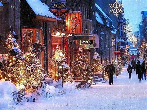 Quebec City Canadawallpapers Screensavers Christmas Scenes