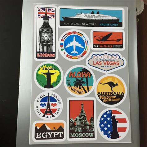 Yourart Waterproof Removable Car Sticker Styling World Vintage Travel