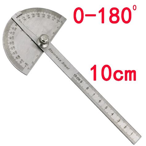 Stainless Steel 180 Degree Protractor Angle Finder Rotary Measuring