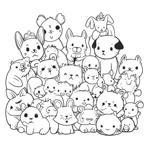 Cute Animal Coloring Png Vector Psd And Clipart With Transparent