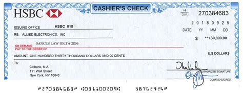 Blank Cashiers Check Template Psawesingapore