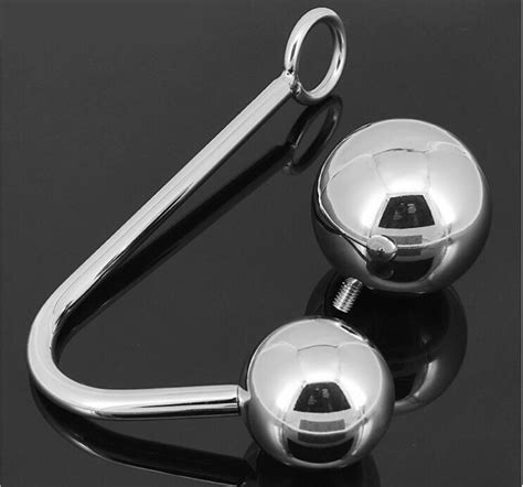 Unisex Stainless Steel Anal Hook Replaceable Ball Butt Anus Plug Truss Up Bondage Devices