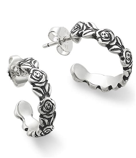 James Avery Rose Hoop Earrings | Dillard's