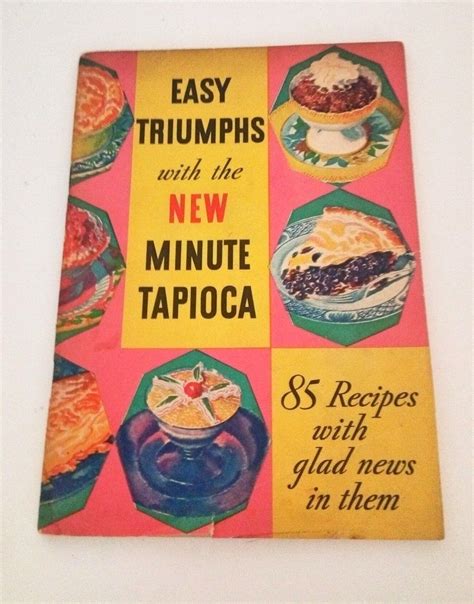 1934 Easy Triumphs New Minute Tapioca Recipe Book Etsy Tapioca