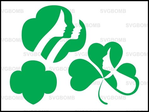 Girl Scout Svg Png Girl Scout Clipart Trefoil Girl Scout Logo Svg