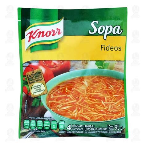 Sopa Preparada Knorr Fideos Con Vegetales Naturales 95 Gr