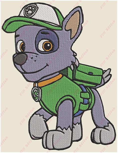 Rocky Paw Patrol Embroidery Design Instant Download Paw Patrol