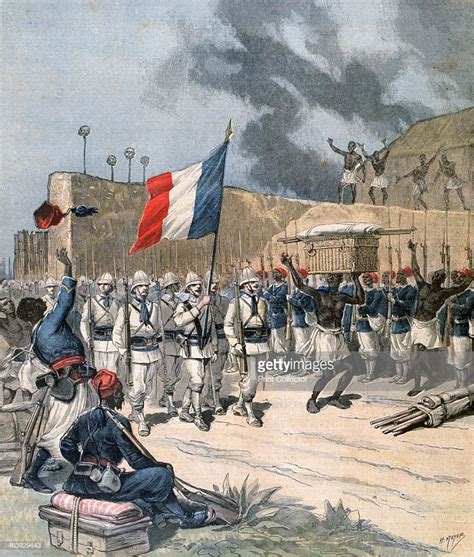 Entry Of The French Army Into Abomey Dahomey Africa 1892 In