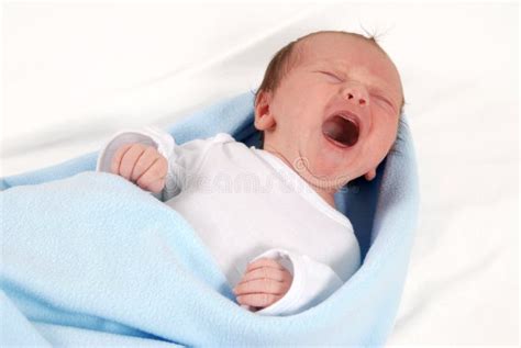 Newborn Baby Cry Stock Image Image Of Child Angry Caucasian 12348489