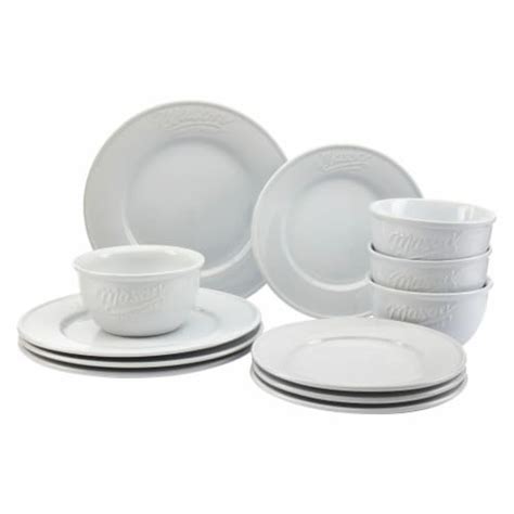 Mason Ceramic Dinnerware Set White 12 Pc Frys Food Stores