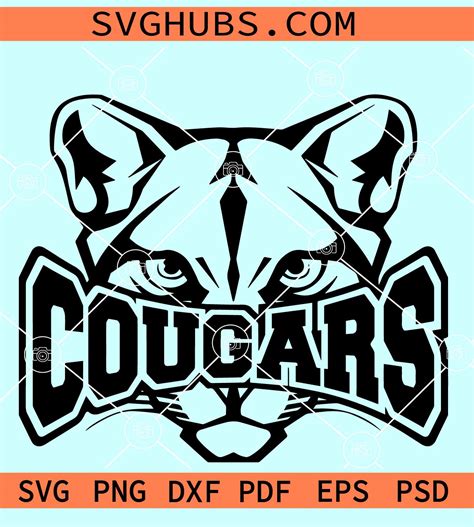 cougars svg cougars mascot svg cougars pride svg team spirit svg