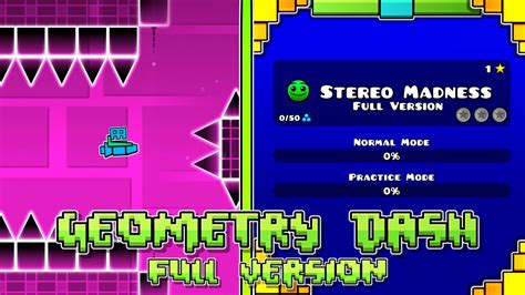Stereo Madness Full Version All Secret Coins Geometry Dash Full Version By Traso56 Youtube