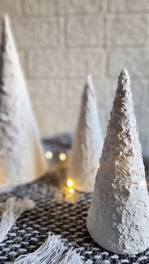Paper Mache Textured Christmas Cone Trees Artofit