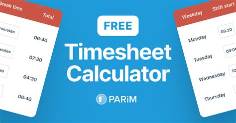 Free Time Card Timesheet Calculator For Uk Companies