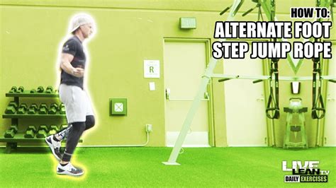 How To Do An Alternate Foot Step Jump Rope Exercise Demonstration