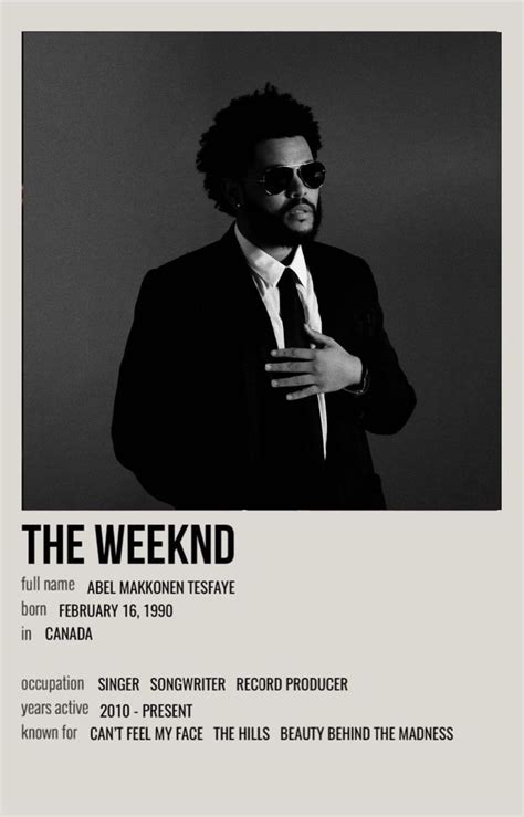 The Weeknd The Weeknd Poster The Weeknd The Weeknd Music