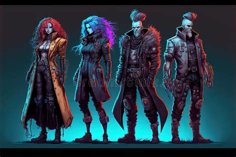 Concept Art Cyberpunk Characters Avatar Character Illustrations