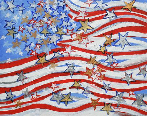 American Flag 201669 Painting By Alyse Radenovic