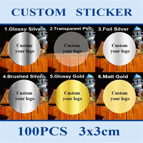 Custom Stickers Labels Printed Logo Coated Art Paper Adhesive Stickers