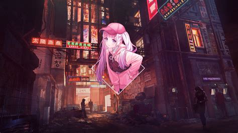 Anime Photoshop Street Art Anime Girls 1080p Digital Art Platinum
