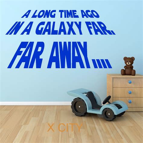 Star Wars Quote A Long Time Ago In A Galaxy Far Far Away Wall Art