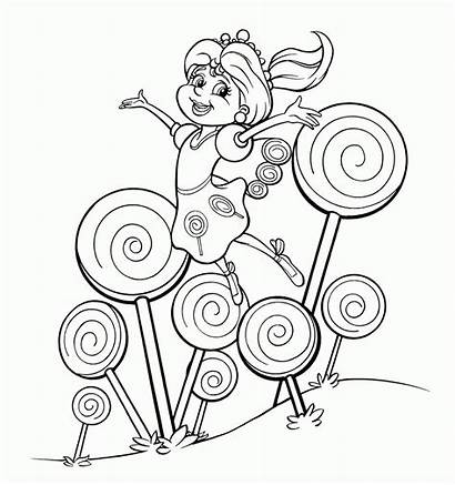 Coloring Candy Candyland Land Printable Coloriage Sheets