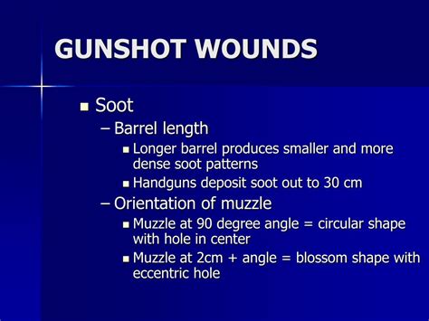 More images for gunshot wounds pathology » PPT - FORENSIC PATHOLOGY PowerPoint Presentation, free download - ID:3566989