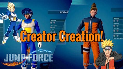 Jump Force All Character Creation Showcase Closed Beta Youtube