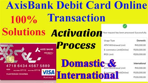 How Activate Axisbank Debit Card Axis Bank Debit Card Activation